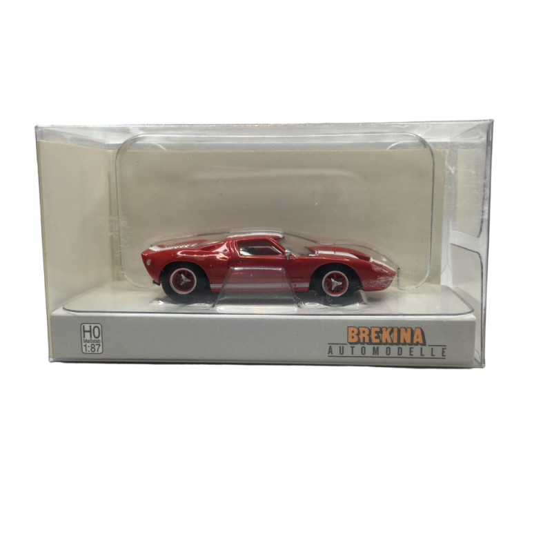 Ford GT 40, rouge, blanc, 1966 - BREKINA 18550 - HO 1/87