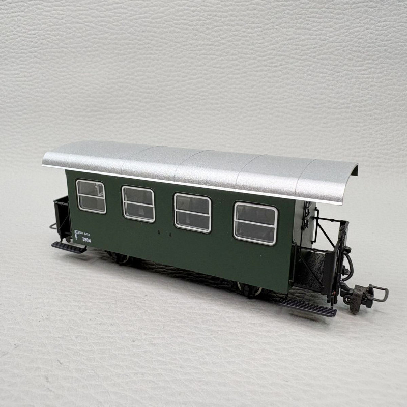 Coffret 2 voitures voyageurs à voie étroite type Bi/s, ÖBB, Ep. IV, ROCO 6240005, HOe 1/87