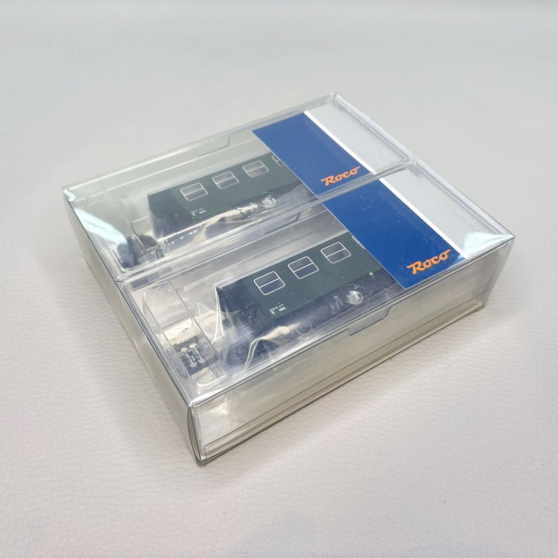 Coffret 2 voitures voyageurs à voie étroite type Bi/s, ÖBB, Ep. IV, ROCO 6240005, HOe 1/87