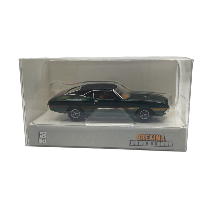 Ford Gran Torino, sport coupé, vert métallisé, noir, 1972 - BREKINA 18325 - HO 1/87