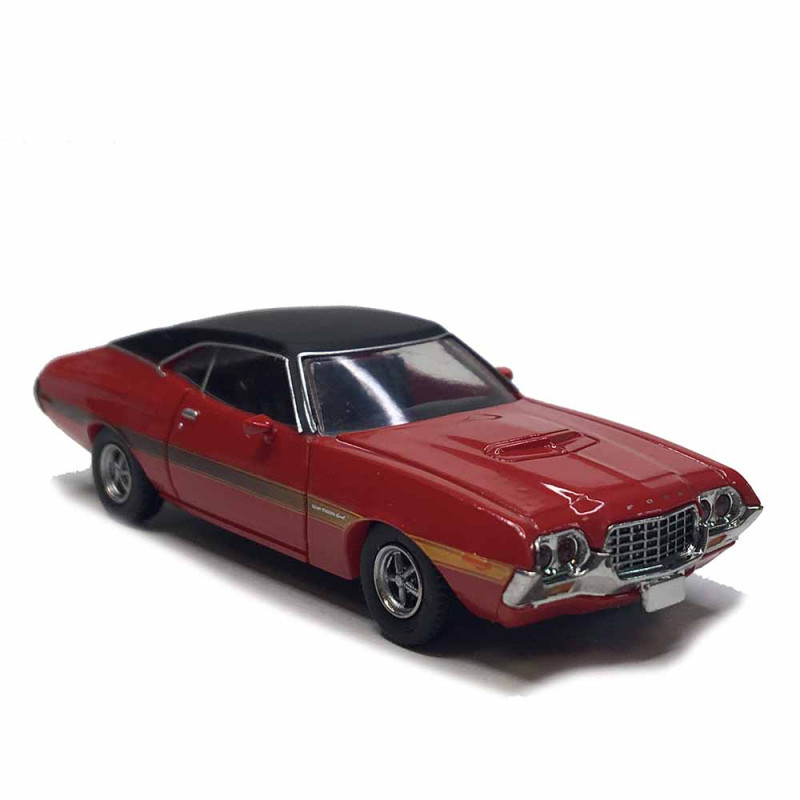 Ford Gran Torino, sport coupé, rouge, noir, 1972 - BREKINA 18326 - HO 1/87