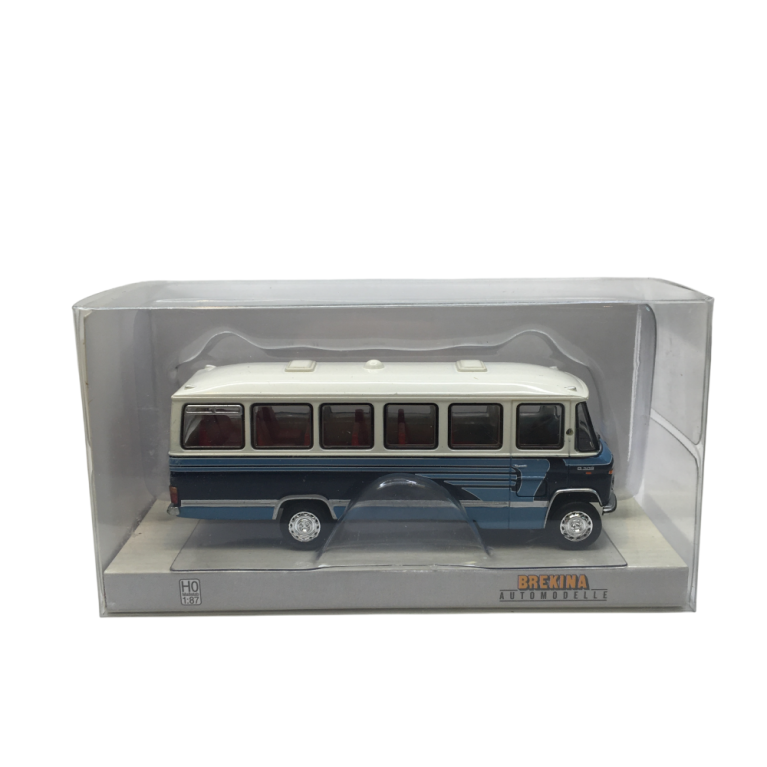 Mercedes Benz O309, bus, blanc, bleu, 1967 - BREKINA 36750 - HO 1/87