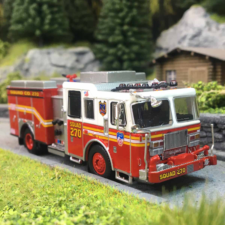Seagrave attacker, FNDY, squad 270, Queens, 2013 - BREKINA 870844 - HO 1/87