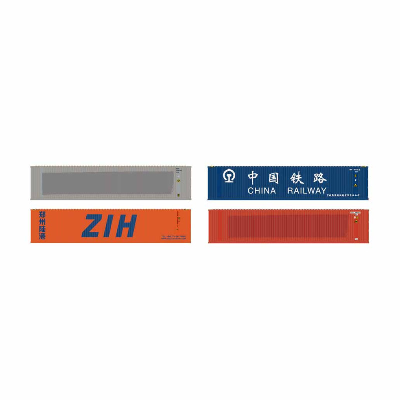 Ensemble de 4 conteneurs - HOBBYTRAIN H9014 - N 1/160