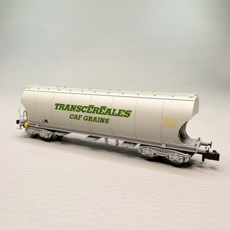 Coffret 2 wagons-trémies céréaliers “Transcéréales CAF Grains”, parois lisses et bombées, SNCF, Ep. IV-V, ARNOLD HN6732, N 1/160
