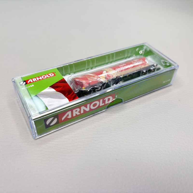 Wagon-trémie céréalier à 4 essieux avec parois bombées “Peroni”, rouge, FS, Ep. VI, ARNOLD HN6735, N 1/160