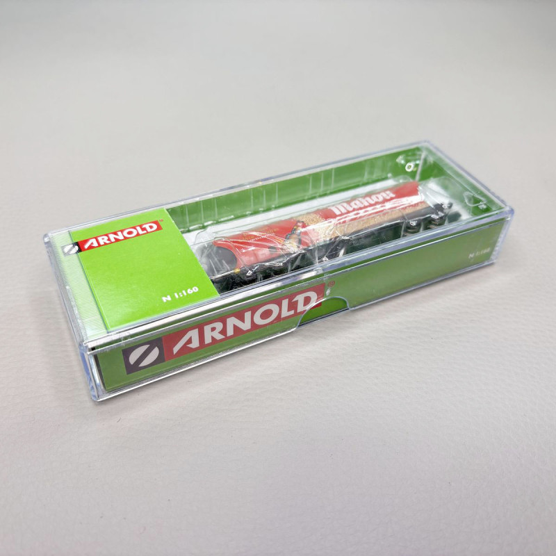 Wagon-trémie céréalier à 4 essieux avec parois bombées “Mahou”, RENFE, Ep. V, ARNOLD HN6741, N 1/160