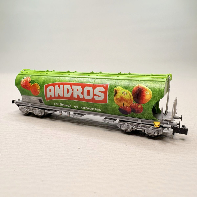 Wagon-trémie pour transport de sucre à 4 essieux “Andros”, vert, SNCF, Ep. V, ARNOLD HN6733, N 1/160