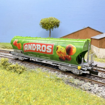 Wagon-trémie pour transport de sucre à 4 essieux “Andros”, vert, SNCF, Ep. V, ARNOLD HN6733, N 1/160
