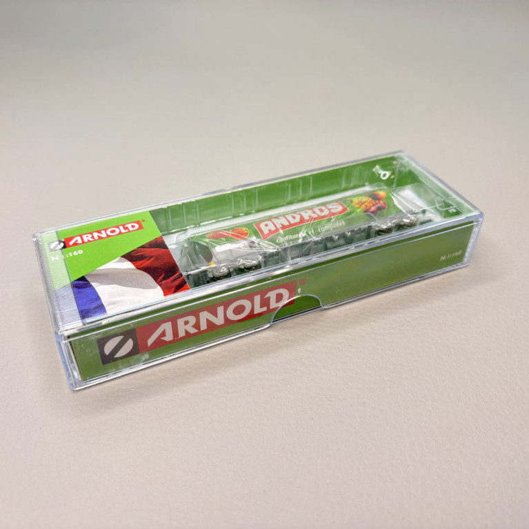 Wagon-trémie pour transport de sucre à 4 essieux “Andros”, vert, SNCF, Ep. V, ARNOLD HN6733, N 1/160