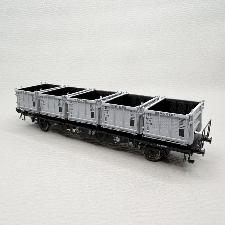Wagon porte conteneurs Lbs589, “Von Haus zu Haus”, DB, Ep. IV, BRAWA 49138