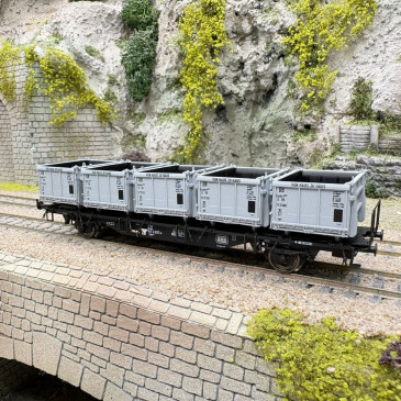 Wagon porte conteneurs Lbs589, “Von Haus zu Haus”, DB, Ep. IV, BRAWA 49138