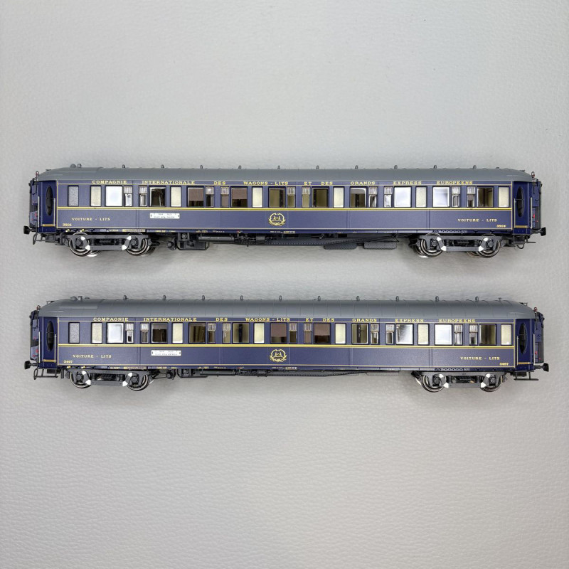 Coffret de 2 voitures lits LX16, “Le Train Bleu 1957”, CIWL, Ep. IIIb, MODELS WORLD MW 1005-1