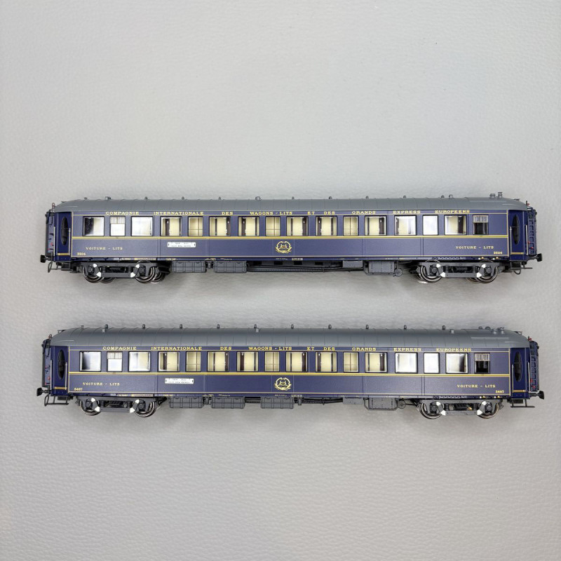Coffret de 2 voitures lits LX16, “Le Train Bleu 1957”, CIWL, Ep. IIIb, MODELS WORLD MW 1005-1