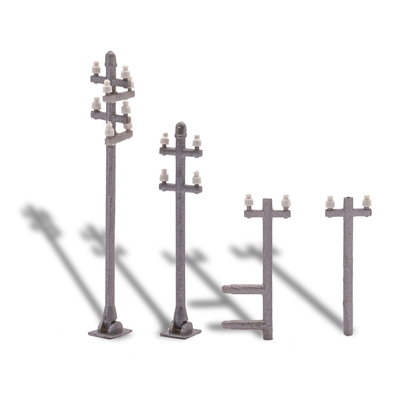 Potelets toiture pour lignes électriques - BUSCH 1755 - HO 1/87