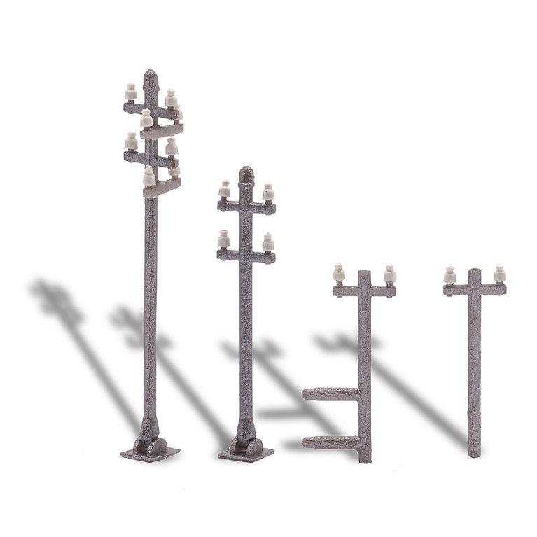Potelets toiture pour lignes électriques - BUSCH 1755 - HO 1/87