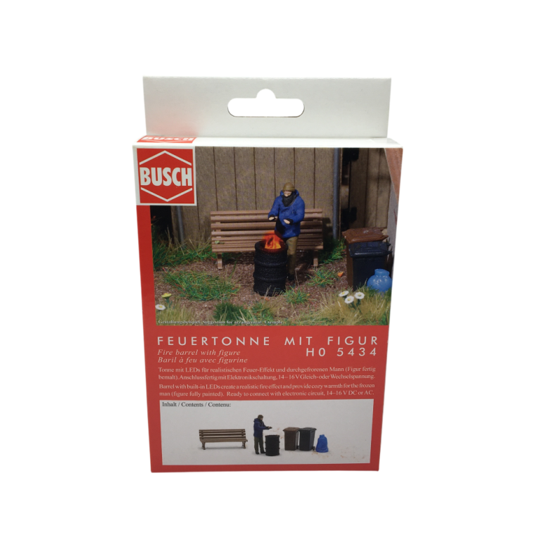 Baril à feu avec figurine - BUSCH 5434 - HO 1/87