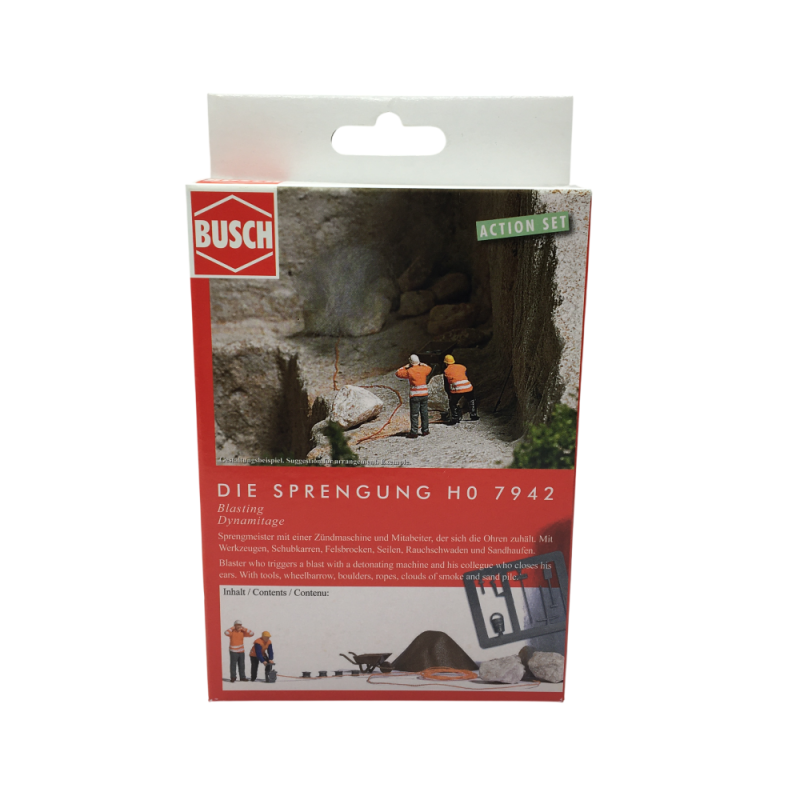 Ensemble d'action, dynamitage - BUSCH 7942 - HO 1/87