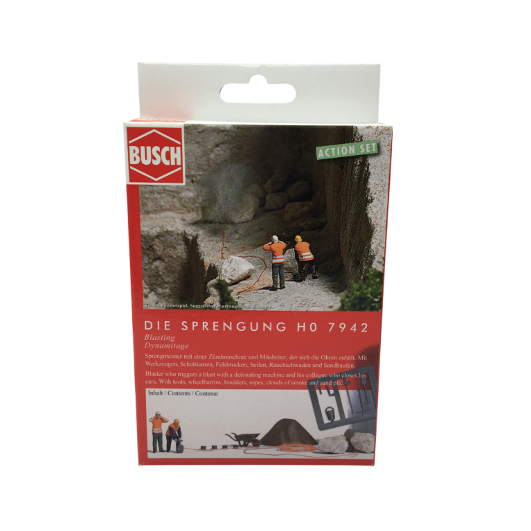 Ensemble d'action, dynamitage - BUSCH 7942 - HO 1/87