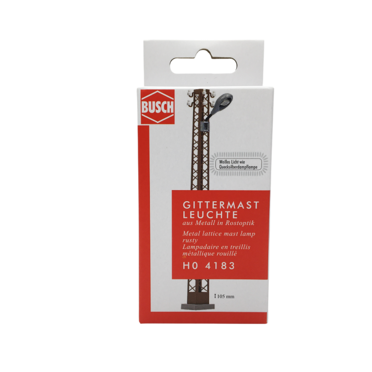 Lampadaire en treillis rouillé - BUSCH 4183 - HO 1/87