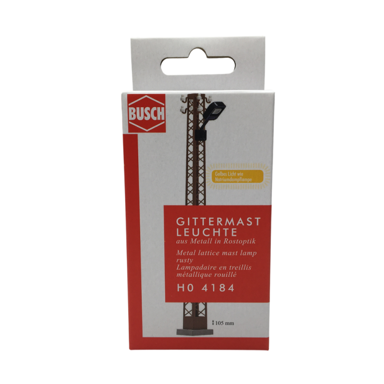 Lampadaire en treillis rouillé - BUSCH 4184 - HO 1/87