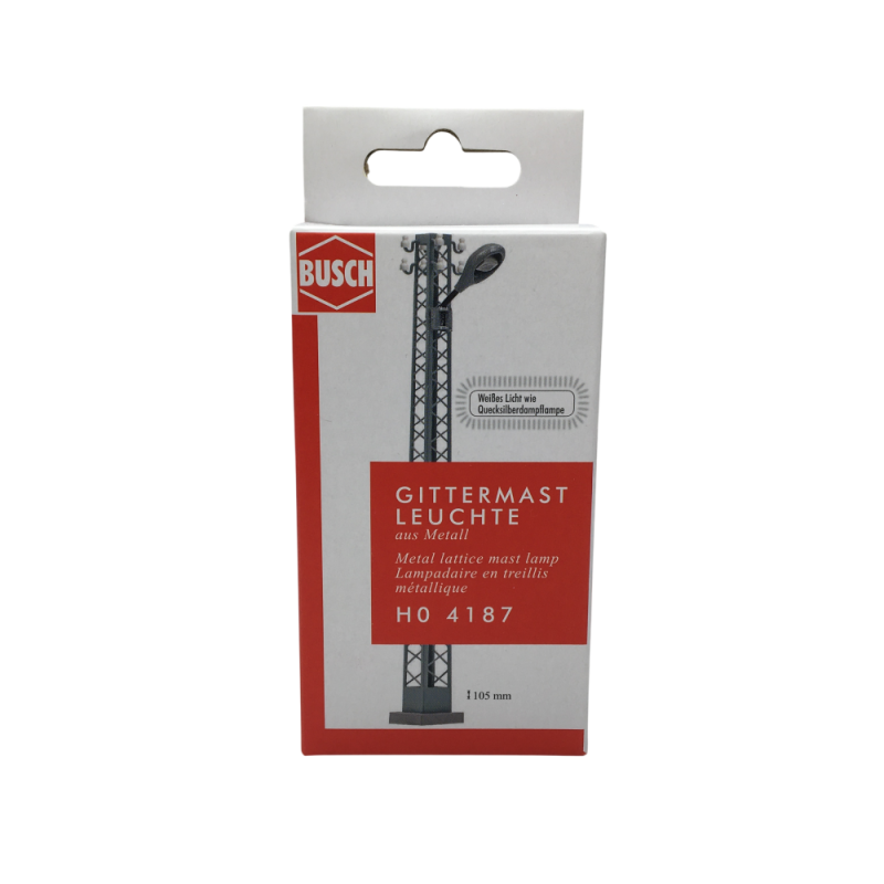 Lampadaire en treillis - BUSCH 4187 - HO 1/87