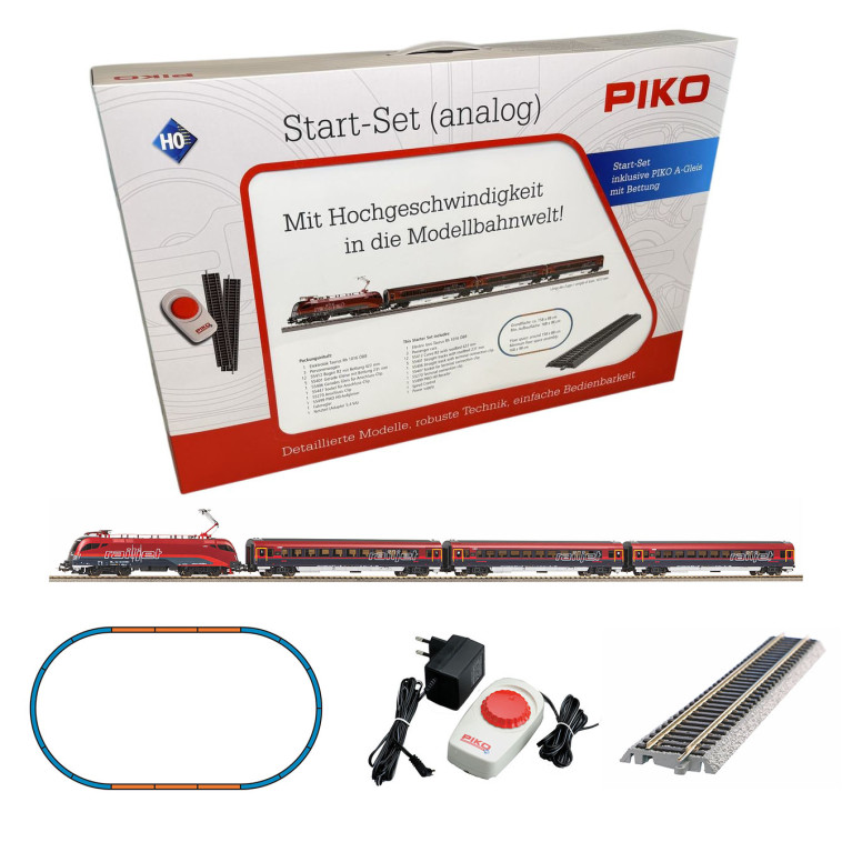 Coffret de départ Railjet, locomotive et 3 voitures, ÖBB, Ep. VI, PIKO 57178