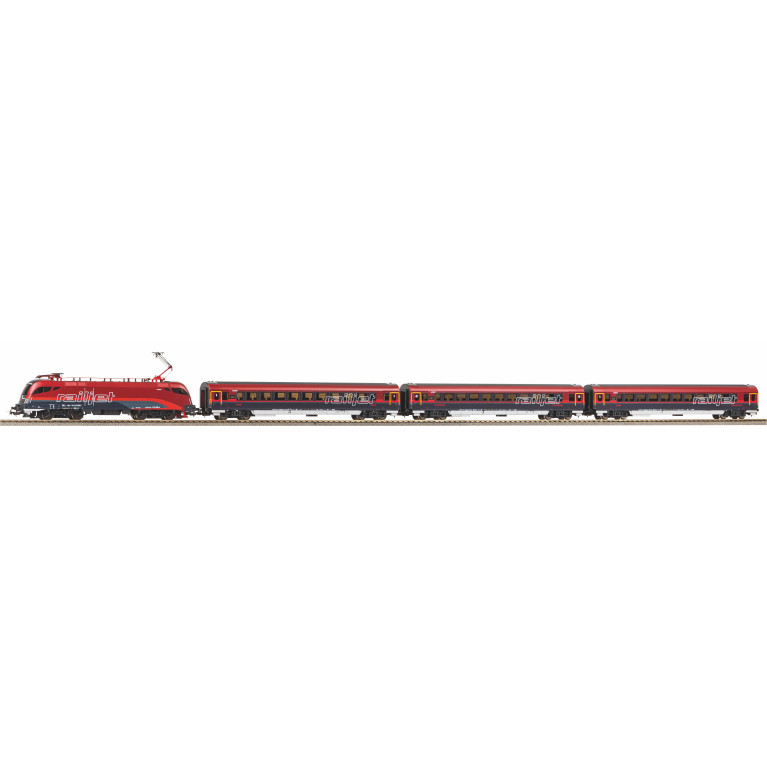 Coffret de départ Railjet, locomotive et 3 voitures, ÖBB, Ep. VI, PIKO 57178