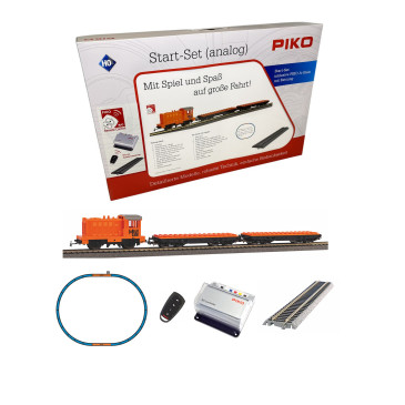 Coffret de départ télécommandé, train de marchandises “Briques de construction”, PIKO 57143