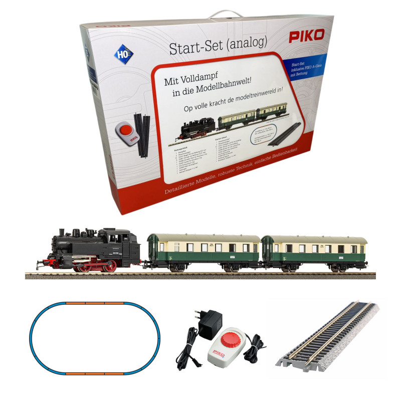 Coffret de départ locomotive à vapeur BR 80 VSM et 2 voitures, Ep. VI, PIKO 57035