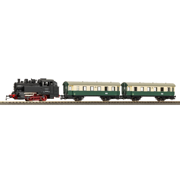 Coffret de départ locomotive à vapeur BR 80 VSM et 2 voitures, Ep. VI, PIKO 57035