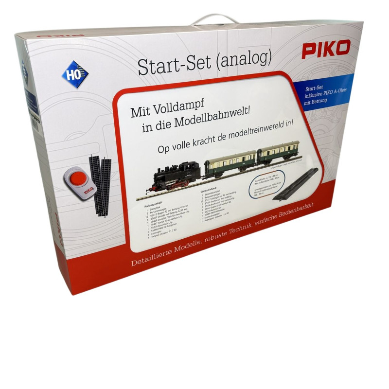 Coffret de départ locomotive à vapeur BR 80 VSM et 2 voitures, Ep. VI, PIKO 57035