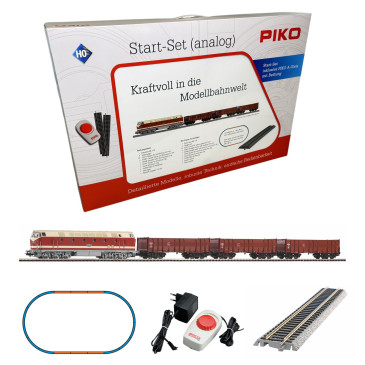 Coffret de départ locomotive diesel BR 119 et 3 wagons tombereaux Eal, DR, Ep. IV, PIKO 57138