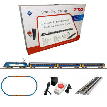Coffret de départ locomotive électrique Taurus et 3 voitures, MÁV, Ep. V, PIKO 57037