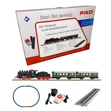 Coffret de départ locomotive à vapeur à tender et 2 voitures, PKP, PIKO 97933