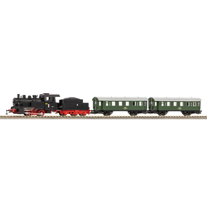 Coffret de départ locomotive à vapeur à tender et 2 voitures, PKP, PIKO 97933