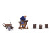 Ensemble d'action, sciage d'une buche - BUSCH 79887 - HO 1/87