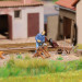 Ensemble d'action, sciage d'une buche - BUSCH 79887 - HO 1/87