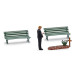 Ensemble d'action, visite de la tombe - BUSCH 79933 - HO 1/87