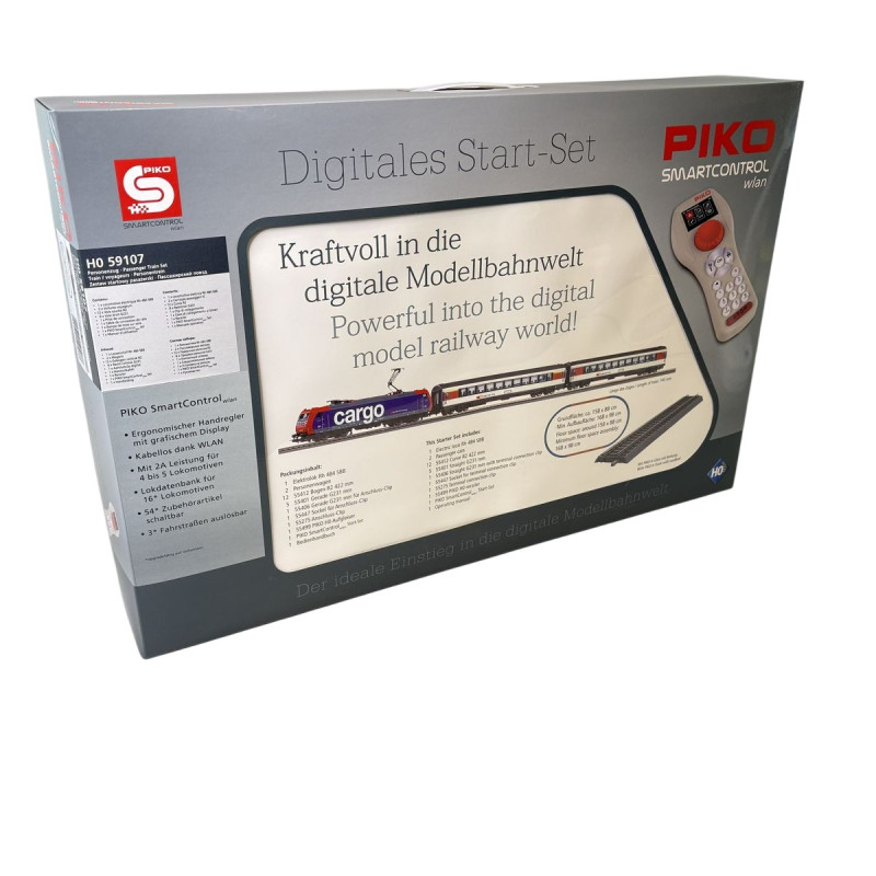 Coffret de départ SmartControl wlan, locomotive électrique et 2 voitures, SBB, Ep. VI, PIKO 59107