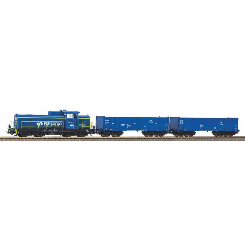 Coffret de départ locomotive diesel SM42 et 2 wagons tombereaux, PKP Cargo, Ep. VI, PIKO 97937