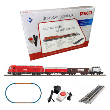 Coffret de départ locomotive diesel Herkules et 3 wagons marchandises, ÖBB, PIKO 97948