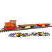 Coffret de départ radiocommandé à piles, GE 25 Ton et 2 wagons briques de construction, PIKO 37155