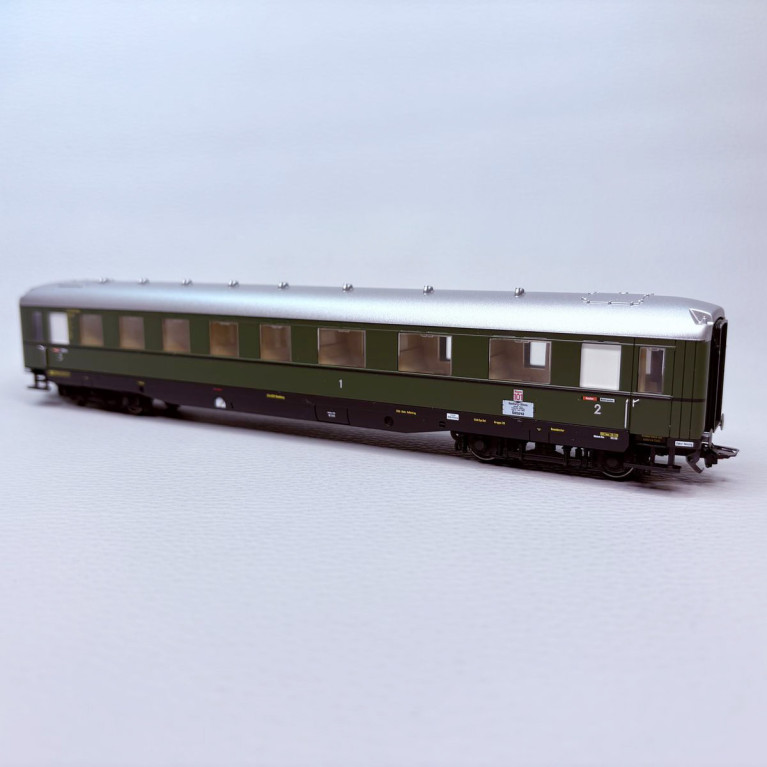 Coffret de 3 voitures train express D 74 n°2, DB et DSG, Ep. III, MÄRKLIN 42533