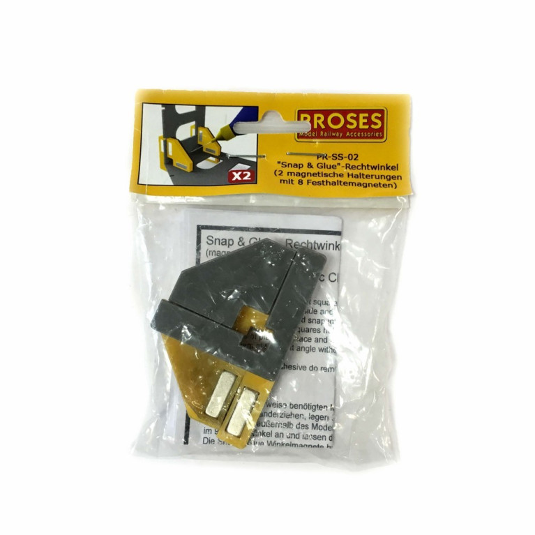 2 angles magnétique pour montage des maquettes-Z/N/TT/HO/OO-PROSES PR-SS-02