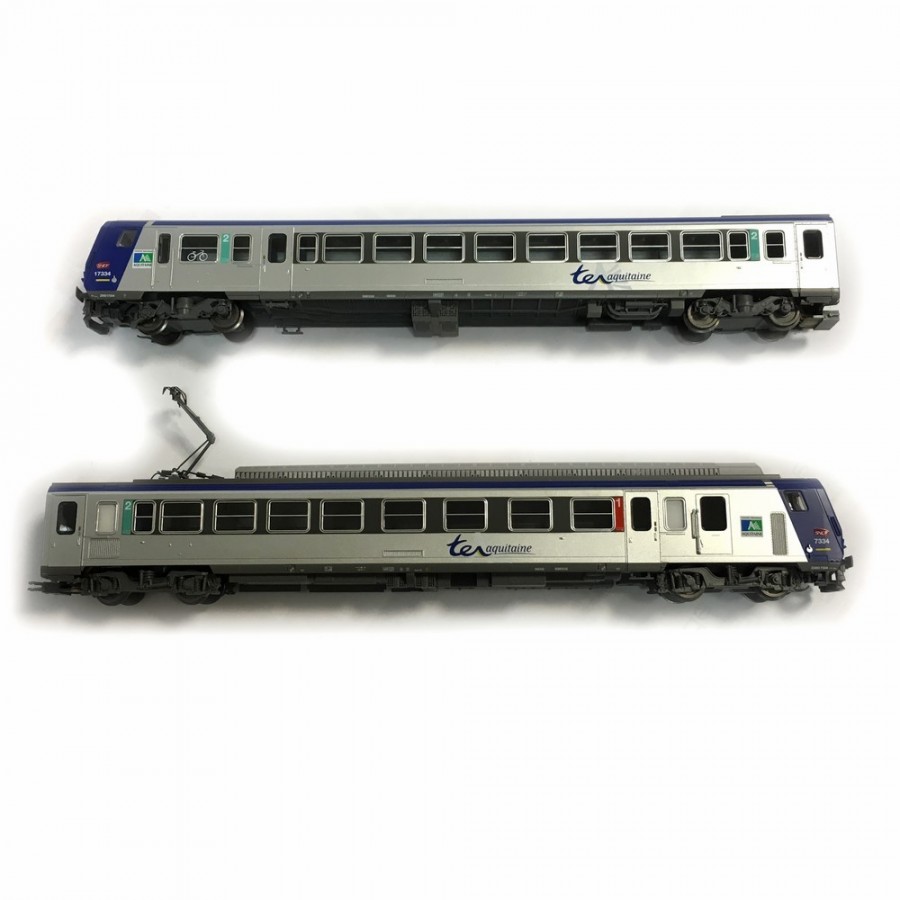 Automotrice Z2 7334 Aquitaine  Sncf époque  VI analogique -HO-1/87-PIKO 96412