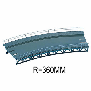 Plan de roulement courbe R 360mm 1 voie-HO-1/87-FALLER 120475