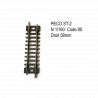 Rail Setrack droite 58mm  code 80 -N-1/160-PECO ST-2