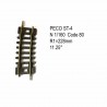 Rail Setrack courbe R 228mm 11.5 degrés  code 80 -N-1/160-PECO ST-4