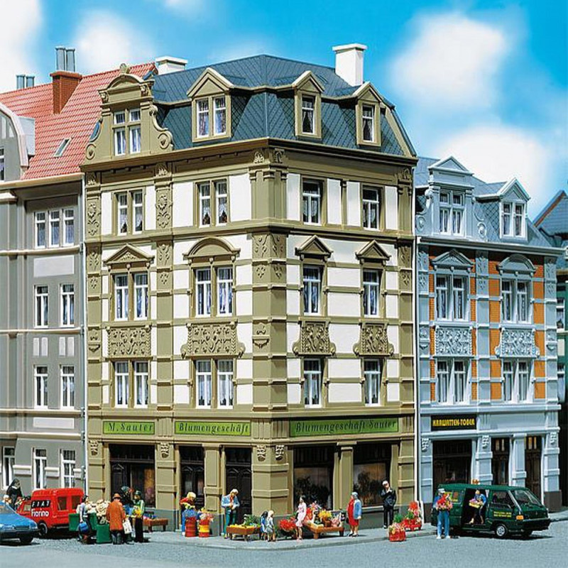 MAQUETTE HO BLOC de 4 immeubles ville Vollmer-Faller-kibri ? très bon
